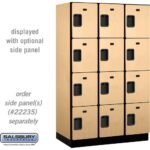 15" Wide Four Tier Designer Wood Locker - 3 Wide - 6 Feet High - 18" Deep by Salsbury - Image 26