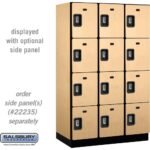 15" Wide Four Tier Designer Wood Locker - 3 Wide - 6 Feet High - 18" Deep by Salsbury - Image 30