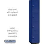 15" Wide Four Tier Heavy Duty Plastic Locker - 1 Wide - 6 Feet High - 18" Deep by Salsbury