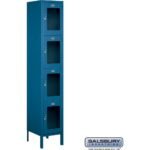 15" Wide Four Tier See-Through Metal Locker - 1 Wide - 6 Feet High - 15" Deep by Salsbury - Image 2