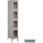 15" Wide Four Tier See-Through Metal Locker - 1 Wide - 6 Feet High - 15" Deep by Salsbury - Image 4