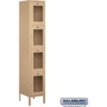 15" Wide Four Tier See-Through Metal Locker - 1 Wide - 6 Feet High - 15" Deep by Salsbury - Image 6