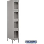 15" Wide Four Tier See-Through Metal Locker - 1 Wide - 6 Feet High - 18" Deep by Salsbury - Image 3
