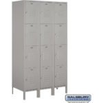 15" Wide Four Tier Standard Metal Locker - 3 Wide - 6 Feet High - 18" Deep by Salsbury - Image 3