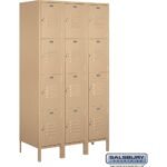 15" Wide Four Tier Standard Metal Locker - 3 Wide - 6 Feet High - 18" Deep by Salsbury - Image 5
