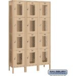 15" Wide Four Tier Vented Metal Locker - 3 Wide - 6 Feet High - 15" Deep by Salsbury - Image 5