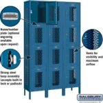 15" Wide Four Tier Vented Metal Locker - 3 Wide - 6 Feet High - 15" Deep by Salsbury - Image 7
