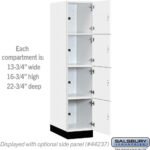 15" Wide Premier Wood Locker - Four Tier-1 Wide - 6 Feet High - 24" Deep by Salsbury - Image 38