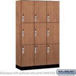 15" Wide Premier Wood Locker - Triple Tier-3 Wide - 6 Feet High - 18" Deep by Salsbury - Image 16