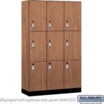 15" Wide Premier Wood Locker - Triple Tier-3 Wide - 6 Feet High - 18" Deep by Salsbury - Image 18