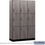 15" Wide Premier Wood Locker - Triple Tier-3 Wide - 6 Feet High - 18" Deep by Salsbury - Image 25