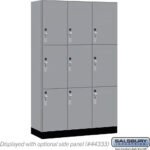 15" Wide Premier Wood Locker - Triple Tier-3 Wide - 6 Feet High - 18" Deep by Salsbury - Image 34