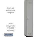 15" Wide Single Tier Heavy Duty Plastic Locker - 1 Wide - 6 Feet High - 18" Deep - Gray by Salsbury