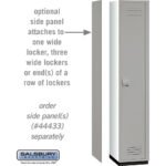 15" Wide Single Tier Heavy Duty Plastic Locker - 1 Wide - 6 Feet High - 18" Deep - Gray by Salsbury - Image 2