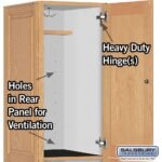 16" Wide Double Tier Solid Oak Executive Wood Locker - 1 Wide - 6 Feet High - 24" Deep - Light Oak by Salsbury - Image 4