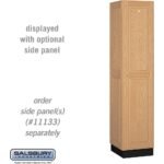 16" Wide Single Tier Solid Oak Executive Wood Locker - 1 Wide - 6 Feet High - 18" Deep - Light Oak by Salsbury