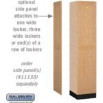 16" Wide Single Tier Solid Oak Executive Wood Locker - 1 Wide - 6 Feet High - 18" Deep - Light Oak by Salsbury - Image 2