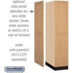 16" Wide Single Tier Solid Oak Executive Wood Locker - 1 Wide - 6 Feet High - 24" Deep - Light Oak by Salsbury - Image 2