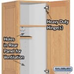 16" Wide Single Tier Solid Oak Executive Wood Locker - 1 Wide - 6 Feet High - 24" Deep - Light Oak by Salsbury - Image 4