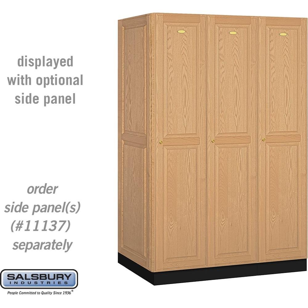 16-inch-wide-single-tier-solid-oak-executive-wood-locker-3-wide-6-feet-high-24-inch-deep-light-oak-by-salsbury-by-salsbury-fk-112002-1 16" Wide Single Tier Solid Oak Executive Wood Locker - 3 Wide - 6 Feet High - 24" Deep - Light Oak by Salsbury - Image 1