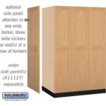 16" Wide Single Tier Solid Oak Executive Wood Locker - 3 Wide - 6 Feet High - 24" Deep - Light Oak by Salsbury - Image 2