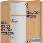 16" Wide Single Tier Solid Oak Executive Wood Locker - 3 Wide - 6 Feet High - 24" Deep - Light Oak by Salsbury - Image 4