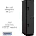 18" Wide Double Tier Designer Wood Locker - 1 Wide - 6 Feet High - 24" Deep by Salsbury