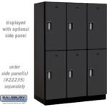 18" Wide Double Tier Designer Wood Locker - 3 Wide - 6 Feet High - 21" Deep by Salsbury - Image 4