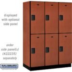 18" Wide Double Tier Designer Wood Locker - 3 Wide - 6 Feet High - 21" Deep by Salsbury - Image 11