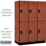 18" Wide Double Tier Designer Wood Locker - 3 Wide - 6 Feet High - 21" Deep by Salsbury - Image 12
