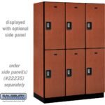 18" Wide Double Tier Designer Wood Locker - 3 Wide - 6 Feet High - 21" Deep by Salsbury - Image 15