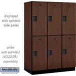 18" Wide Double Tier Designer Wood Locker - 3 Wide - 6 Feet High - 21" Deep by Salsbury - Image 21