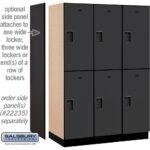 18" Wide Double Tier Designer Wood Locker - 3 Wide - 6 Feet High - 21" Deep by Salsbury - Image 31