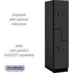 18" Wide Double Tier 'S' Style Designer Wood Locker - 1 Wide - 6 Feet High - 24" Deep by Salsbury - Image 2