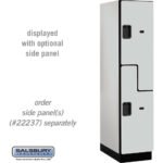 18" Wide Double Tier 'S' Style Designer Wood Locker - 1 Wide - 6 Feet High - 24" Deep by Salsbury - Image 16
