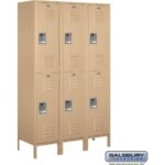 18" Wide Double Tier Standard Metal Locker - 3 Wide - 6 Feet High - 18" Deep by Salsbury - Image 6