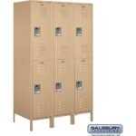 18" Wide Double Tier Standard Metal Locker - 3 Wide - 6 Feet High - 21" Deep by Salsbury - Image 5