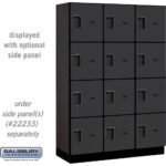 18" Wide Four Tier Designer Wood Locker - 3 Wide - 6 Feet High - 18" Deep by Salsbury