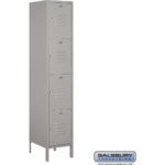 18" Wide Four Tier Standard Metal Locker - 1 Wide - 6 Feet High - 18" Deep by Salsbury - Image 4