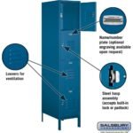 18" Wide Four Tier Standard Metal Locker - 1 Wide - 6 Feet High - 21" Deep by Salsbury - Image 7