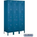 18" Wide Four Tier Standard Metal Locker - 3 Wide - 6 Feet High - 18" Deep by Salsbury