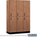 18" Wide Premier Wood Locker - Double Tier-3 Wide - 6 Feet High - 18" Deep by Salsbury - Image 15
