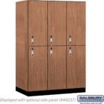 18" Wide Premier Wood Locker - Double Tier-3 Wide - 6 Feet High - 24" Deep by Salsbury - Image 18
