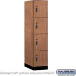 18" Wide Premier Wood Locker - Four Tier-1 Wide - 6 Feet High - 24" Deep by Salsbury - Image 15