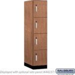 18" Wide Premier Wood Locker - Four Tier-1 Wide - 6 Feet High - 24" Deep by Salsbury - Image 17