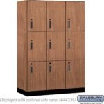 18" Wide Premier Wood Locker - Triple Tier-3 Wide - 6 Feet High - 21" Deep by Salsbury - Image 14