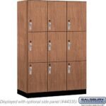 18" Wide Premier Wood Locker - Triple Tier-3 Wide - 6 Feet High - 21" Deep by Salsbury - Image 16