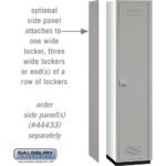18" Wide Single Tier Heavy Duty Plastic Locker - 1 Wide - 6 Feet High - 18" Deep - Gray by Salsbury - Image 2