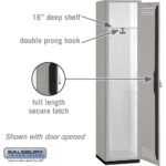18" Wide Single Tier Heavy Duty Plastic Locker - 1 Wide - 6 Feet High - 18" Deep - Gray by Salsbury - Image 3