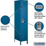 18" Wide Single Tier Standard Metal Locker - 1 Wide - 6 Feet High - 21" Deep by Salsbury - Image 7